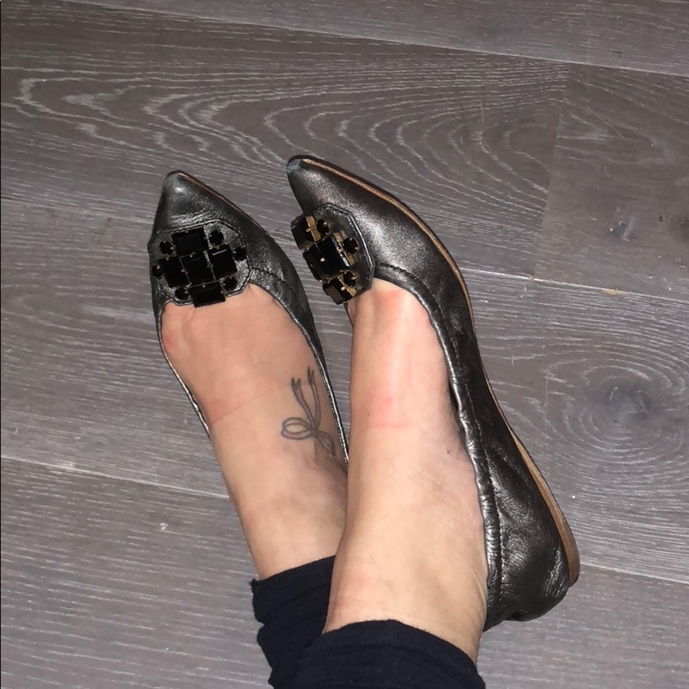 Miu Miu Metallic Flats size 37